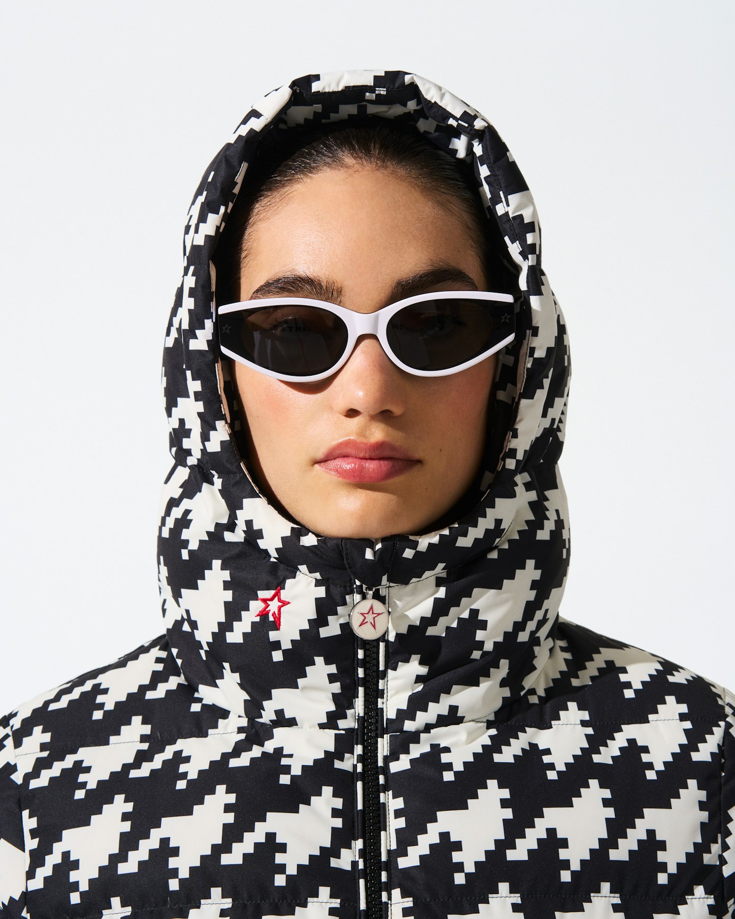 Houndstooth Polar Flare Down Jacket 6