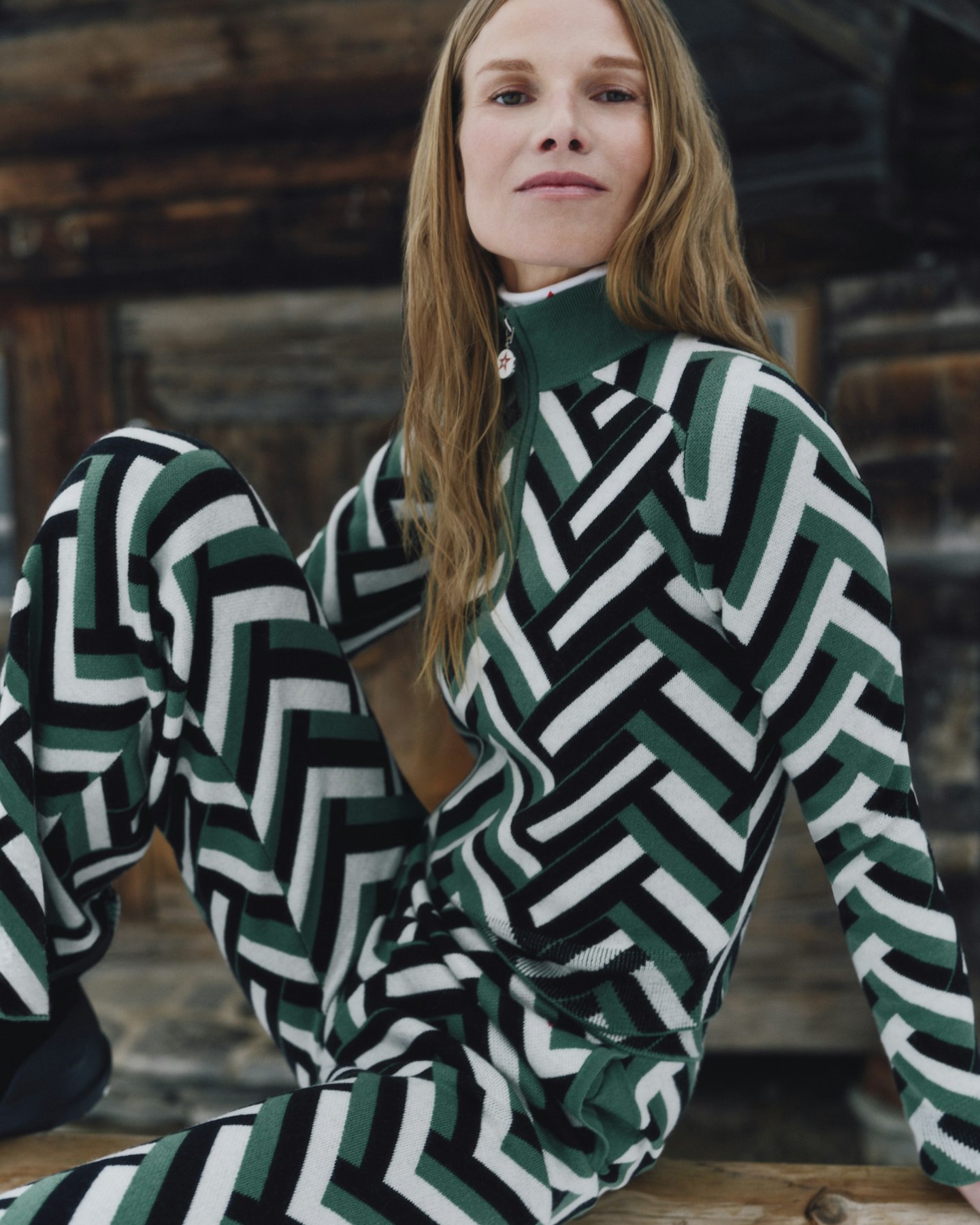 LA Tour Merino Wool 1/4 Zip Sweater 1