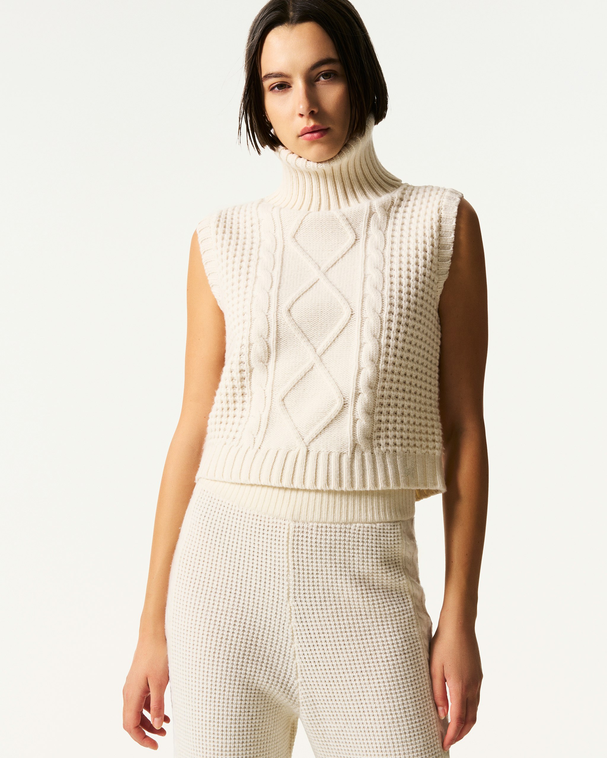 Crystal Merino Wool Sleeveless Tank 3