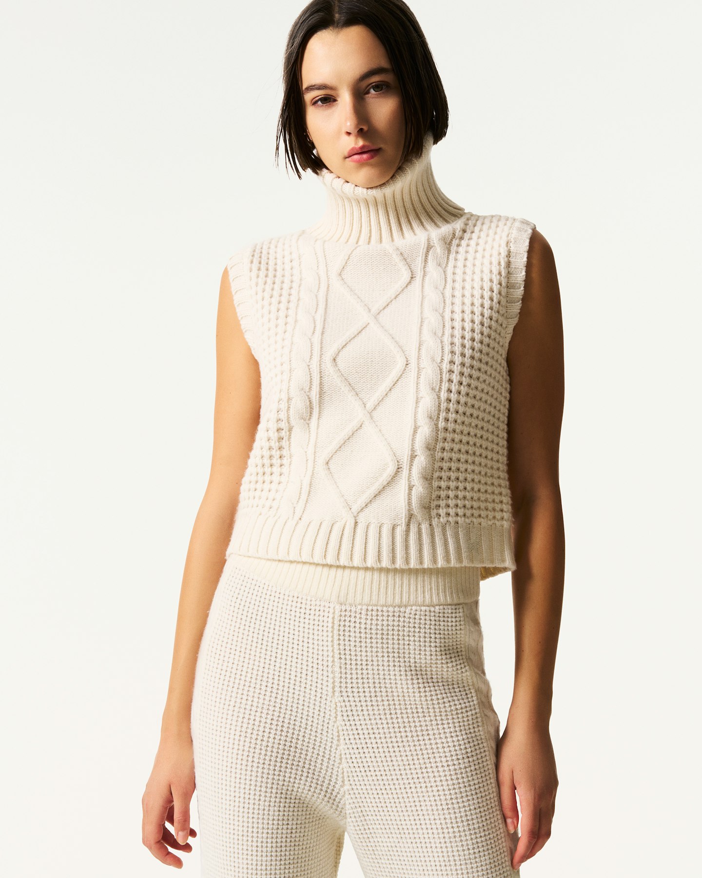 Crystal Merino Wool Sleeveless Tank 3