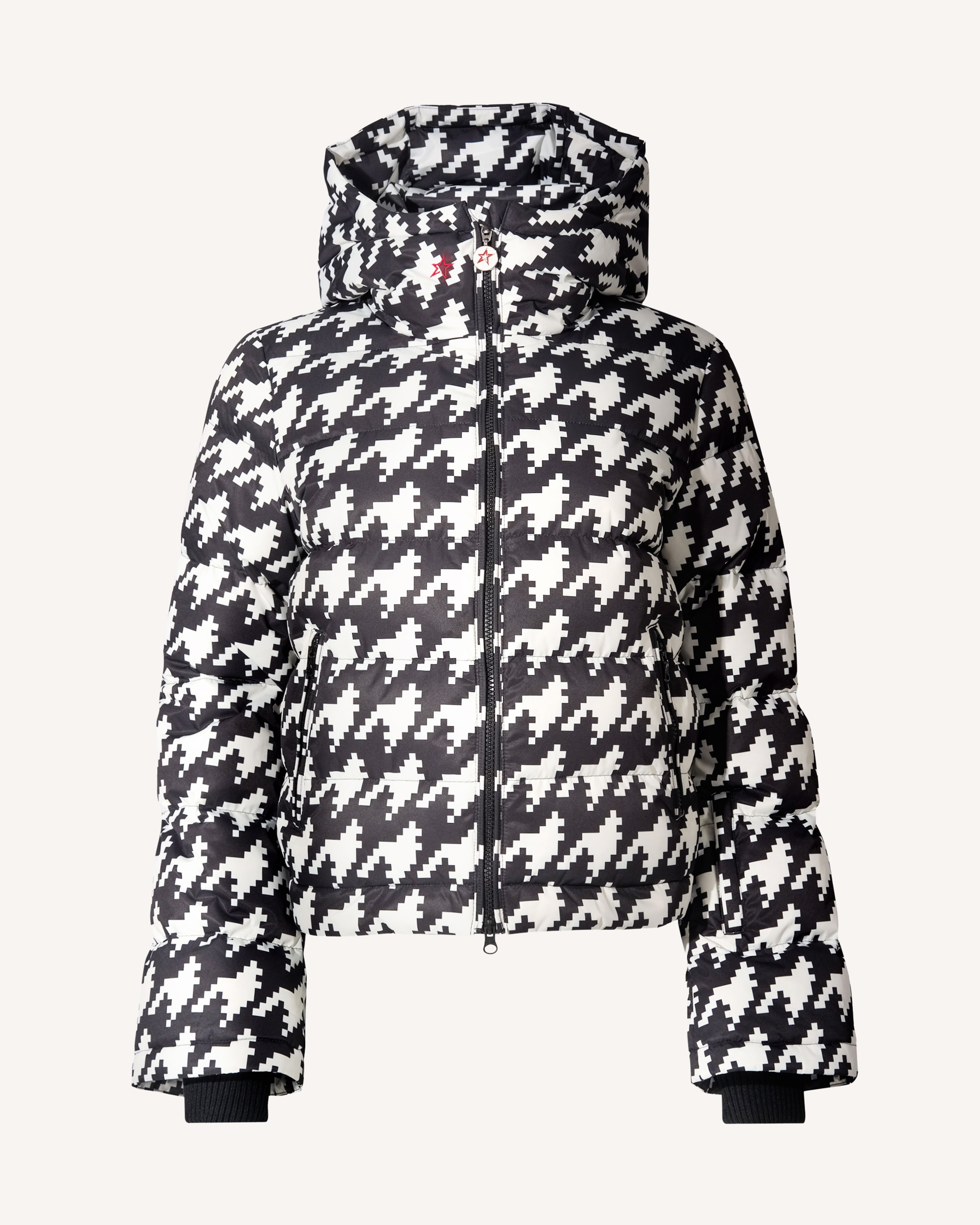 Perfect Moment Metallic Polar Flare Down Jacket L In Animal Print
