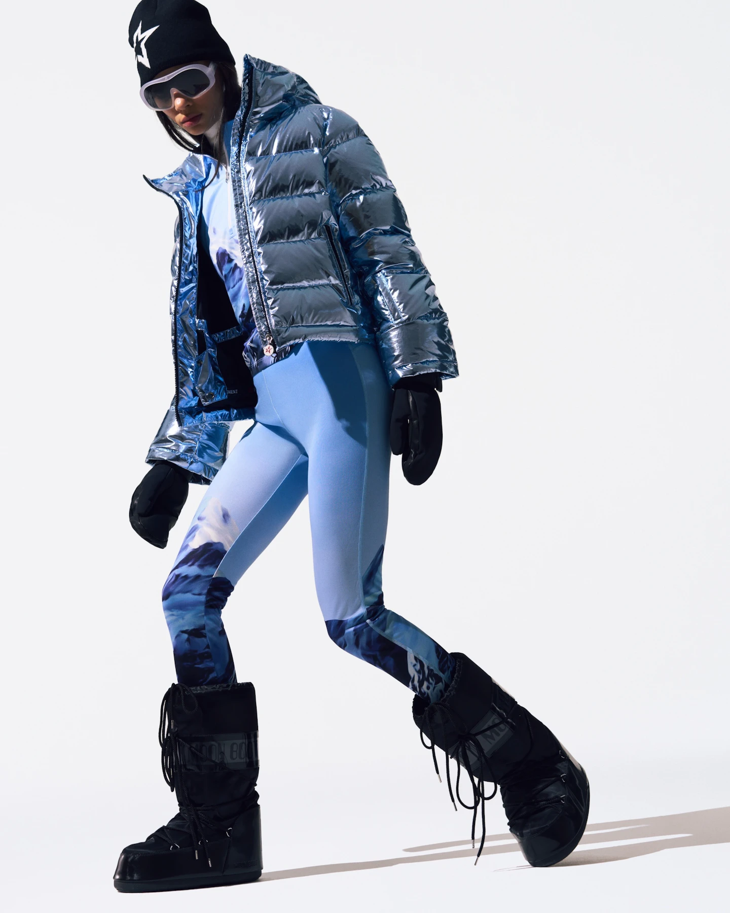 Metallic Polar Flare Down Jacket 1