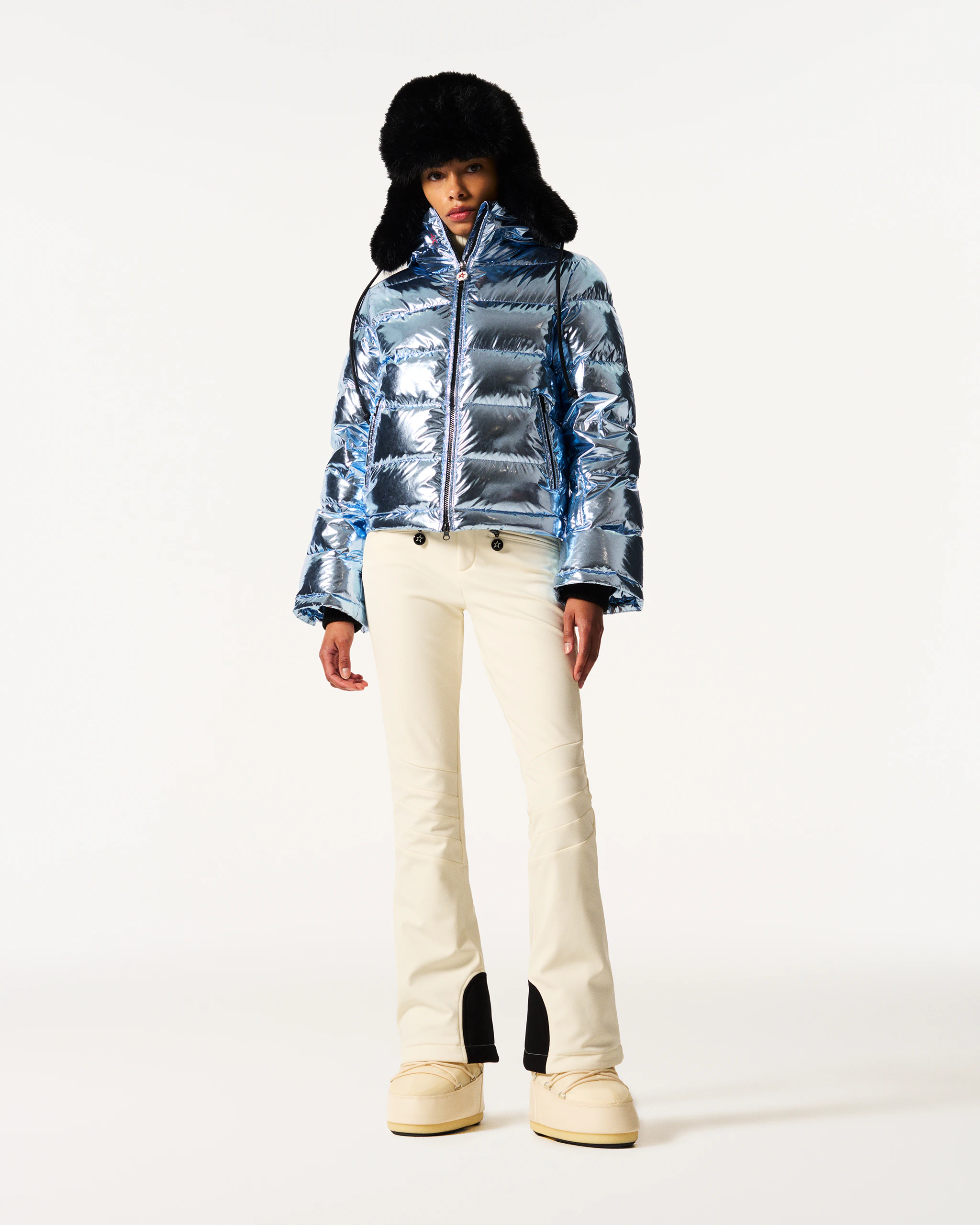 Metallic Polar Flare Down Jacket 2