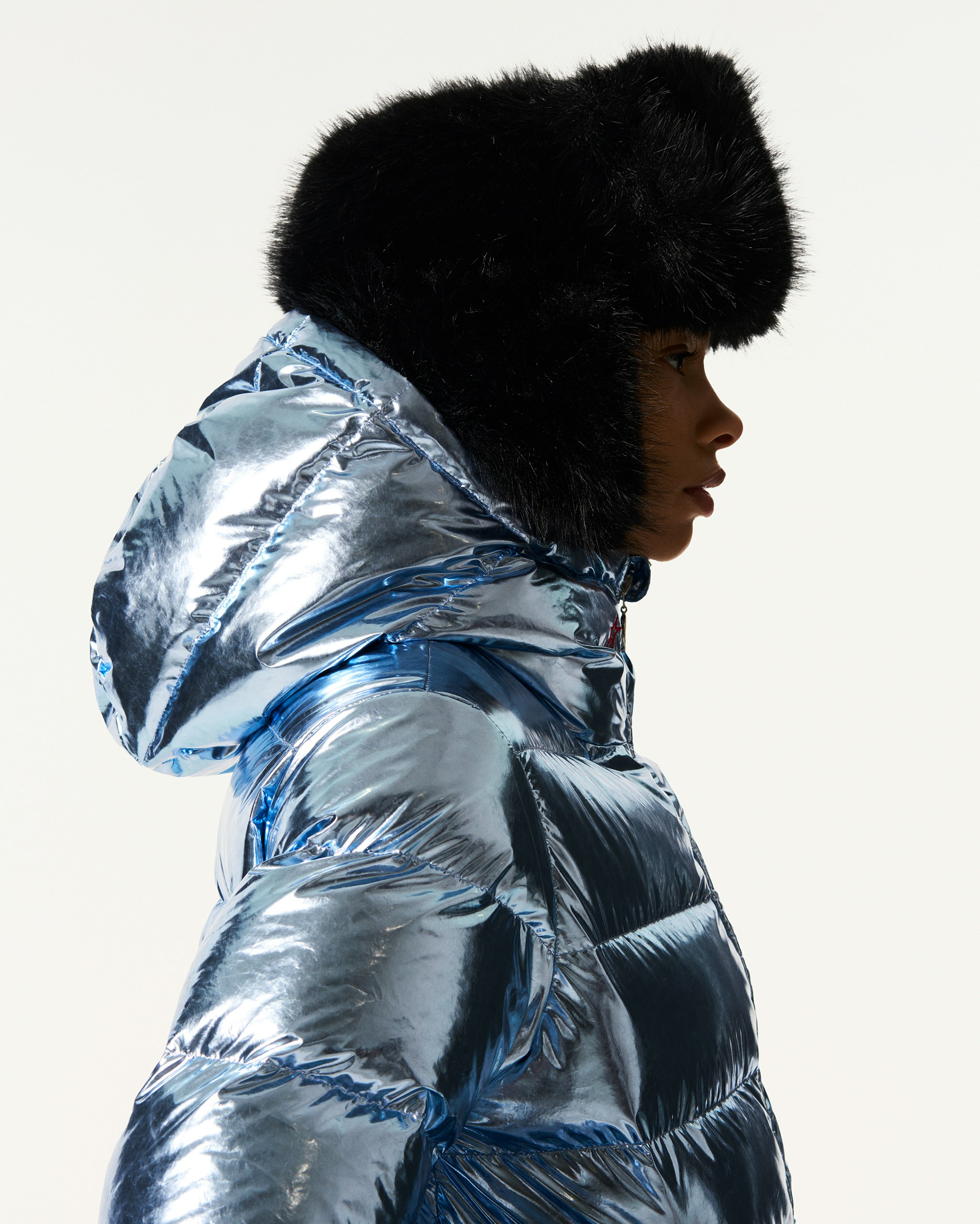 Metallic Polar Flare Down Jacket 3