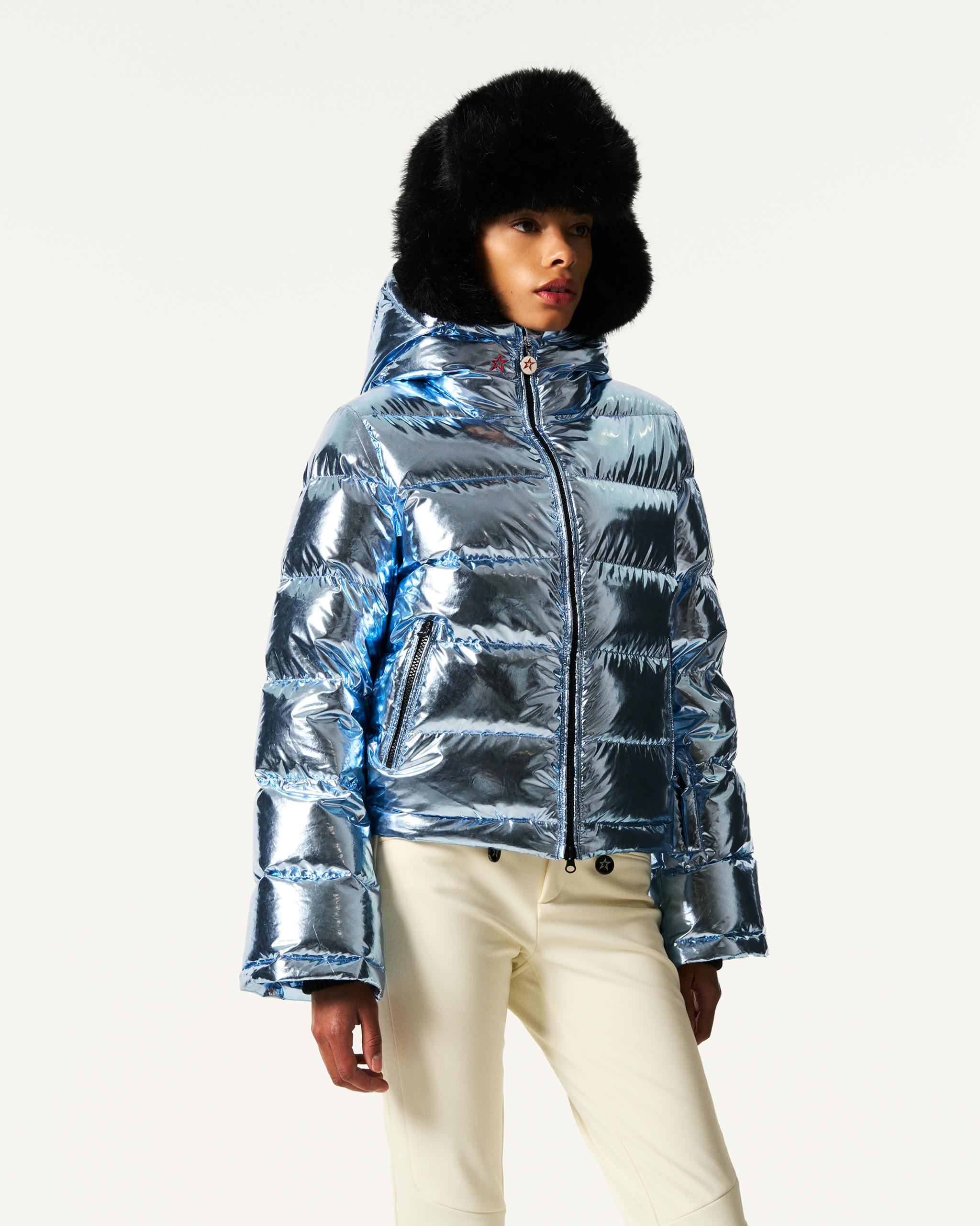 Metallic Polar Flare Down Jacket | Perfect Moment
