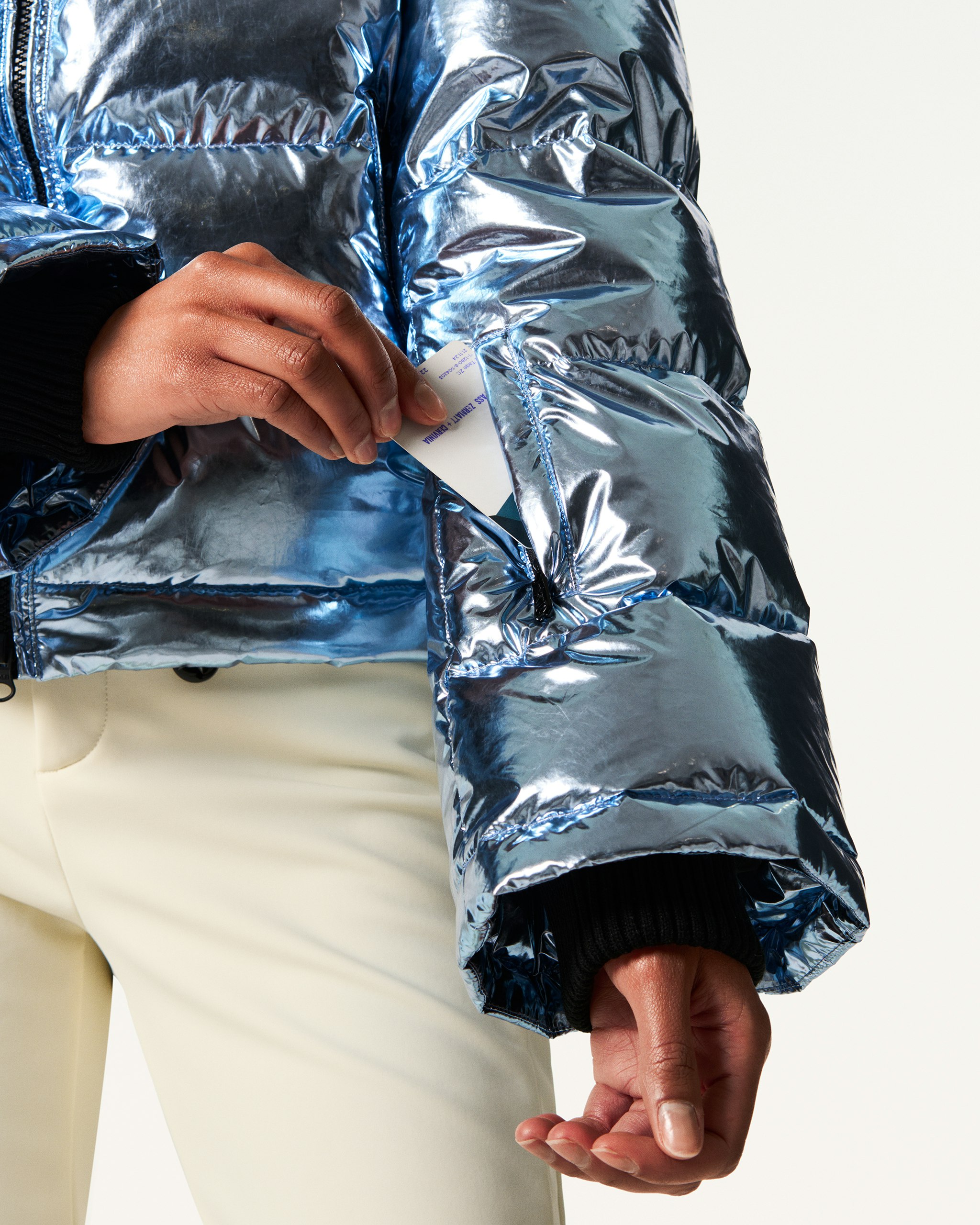 Metallic Polar Flare Down Jacket 5