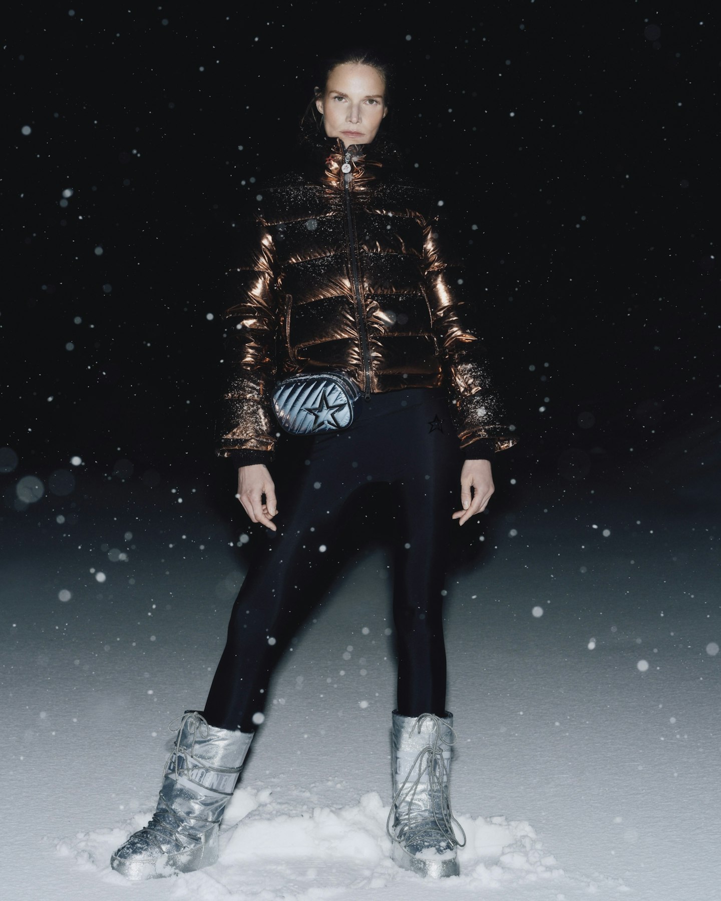 Metallic Polar Flare Down Jacket 1