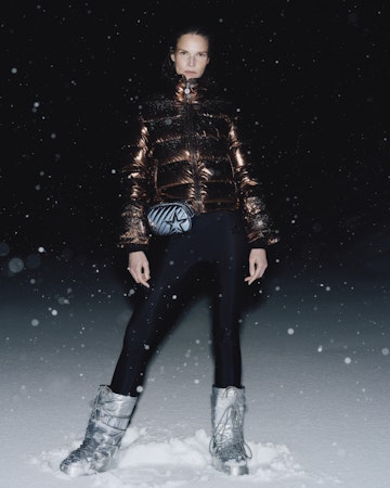 Metallic Polar Flare Down Jacket 1