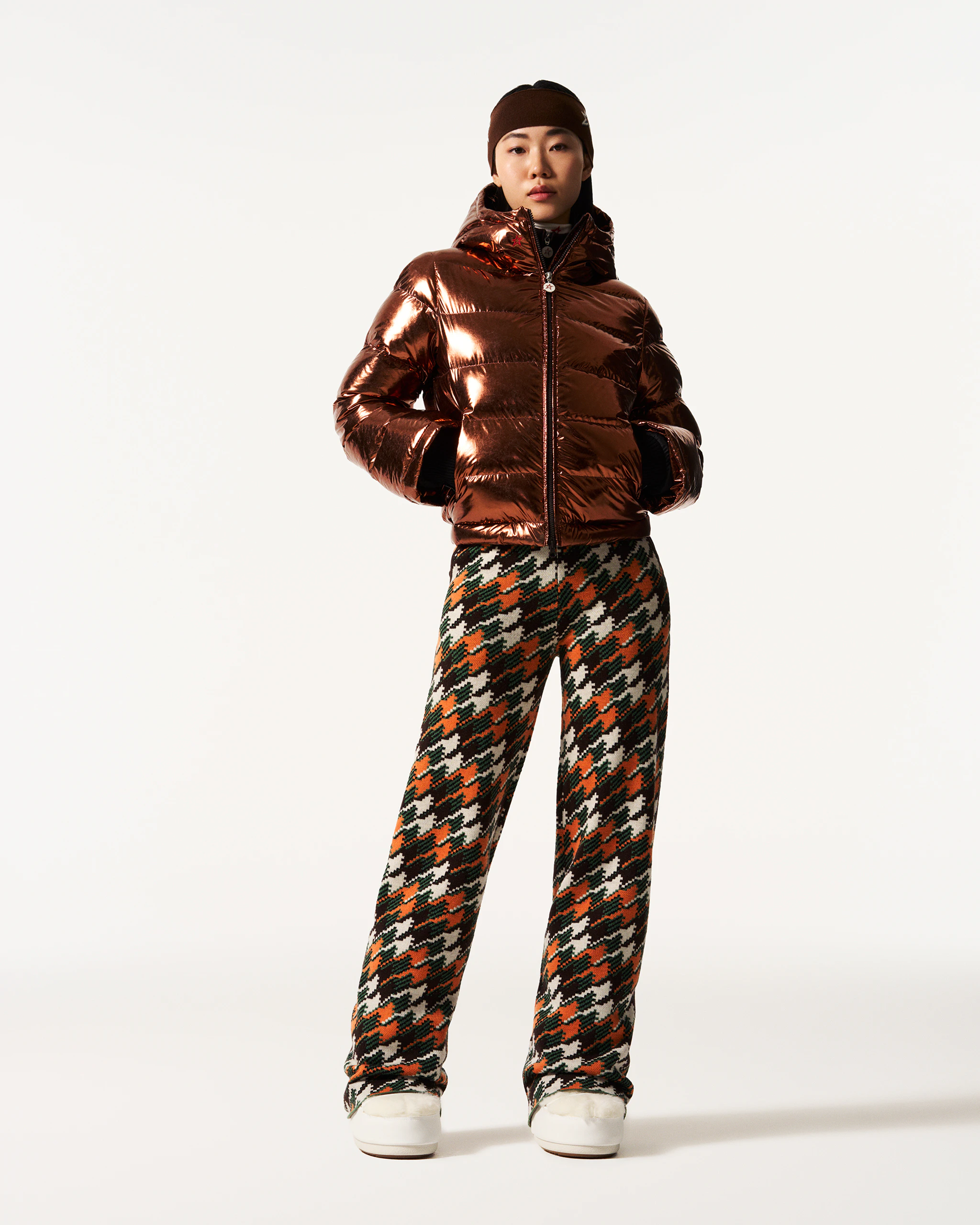 Metallic Polar Flare Down Jacket 2
