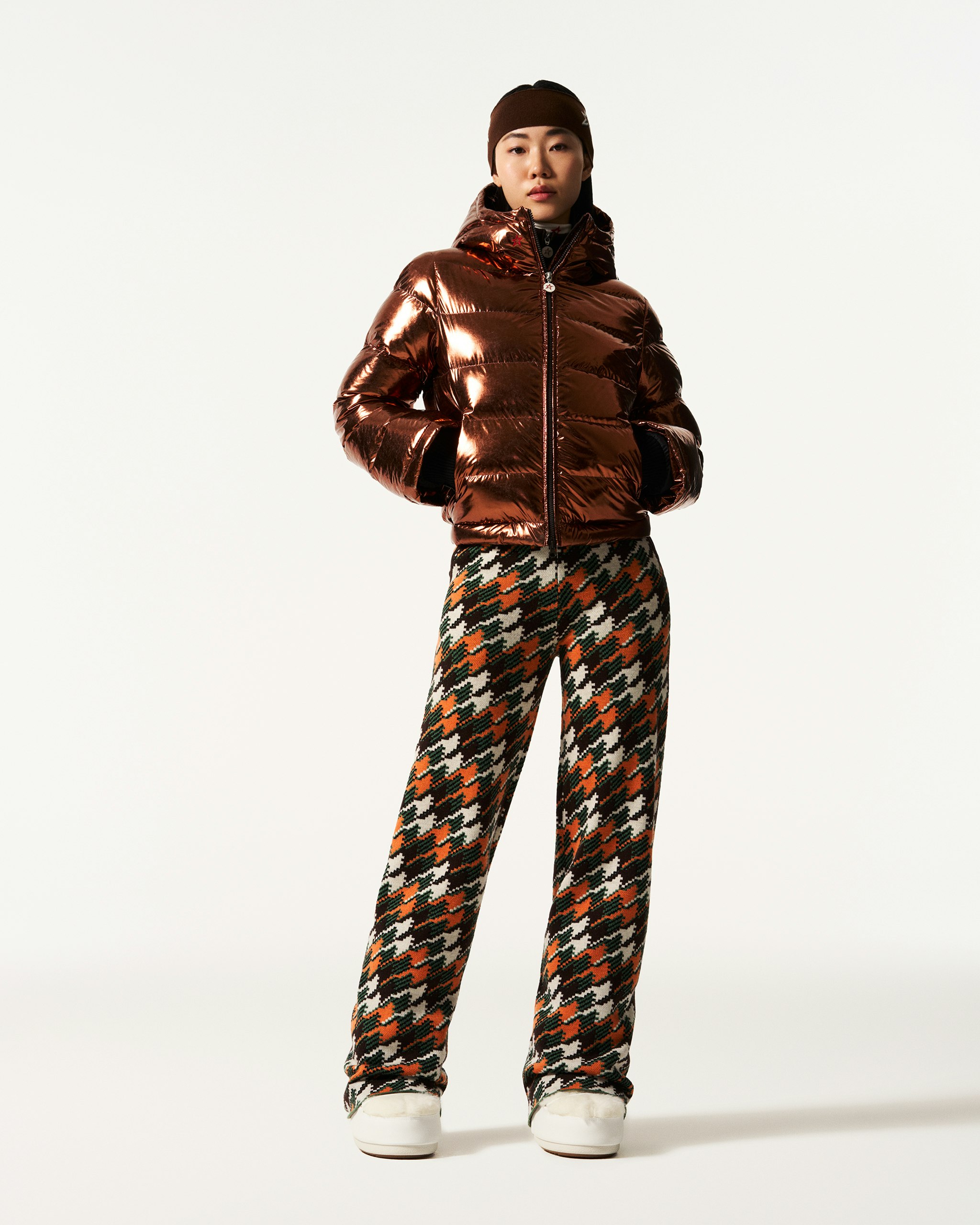 Metallic Polar Flare Down Jacket 2