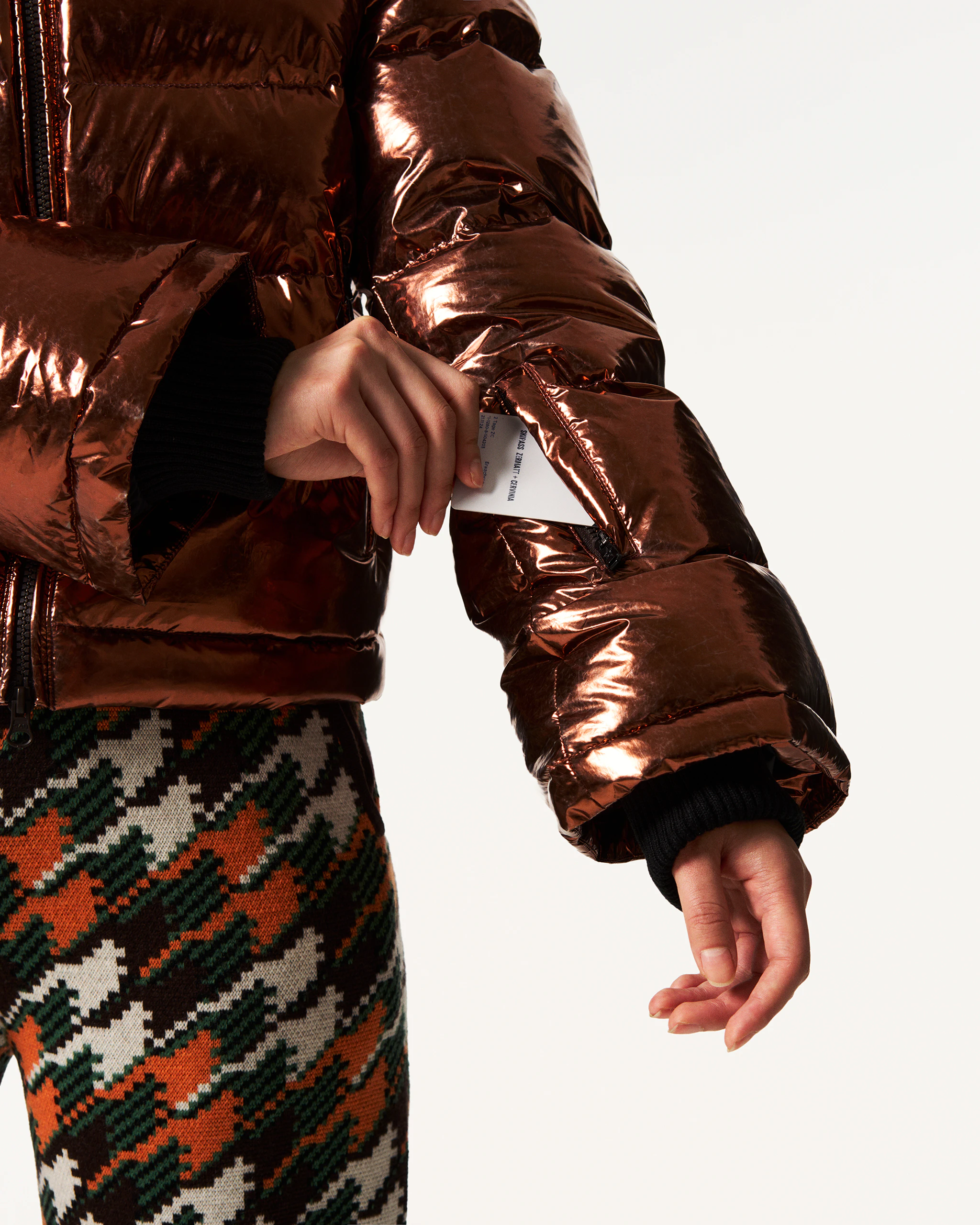 Metallic Polar Flare Down Jacket 4