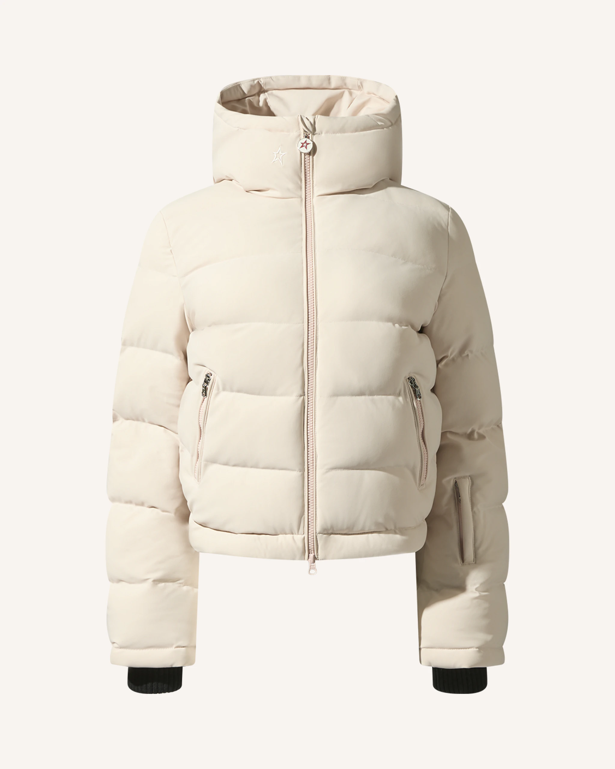 Perfect Moment Polar Flare Down Jacket S In Oyster-pink