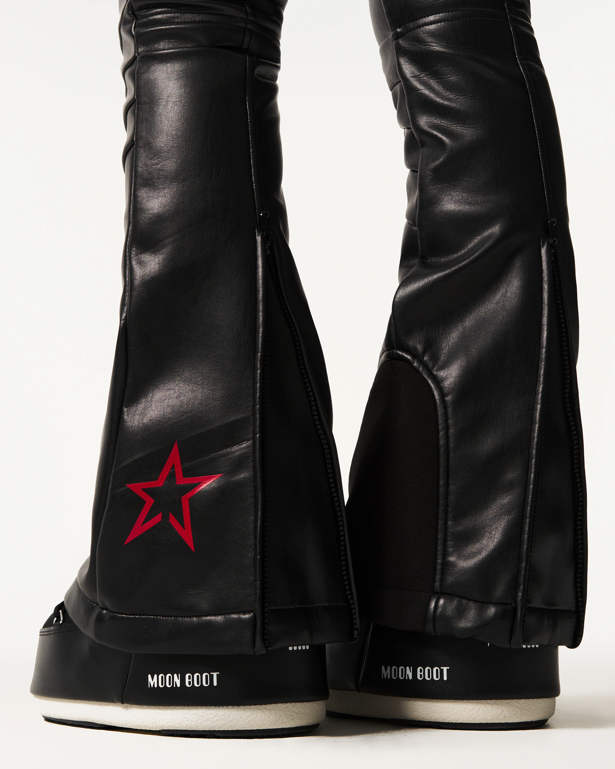 Vegan Leather High-Waist Aurora Flare Ski Pant 4