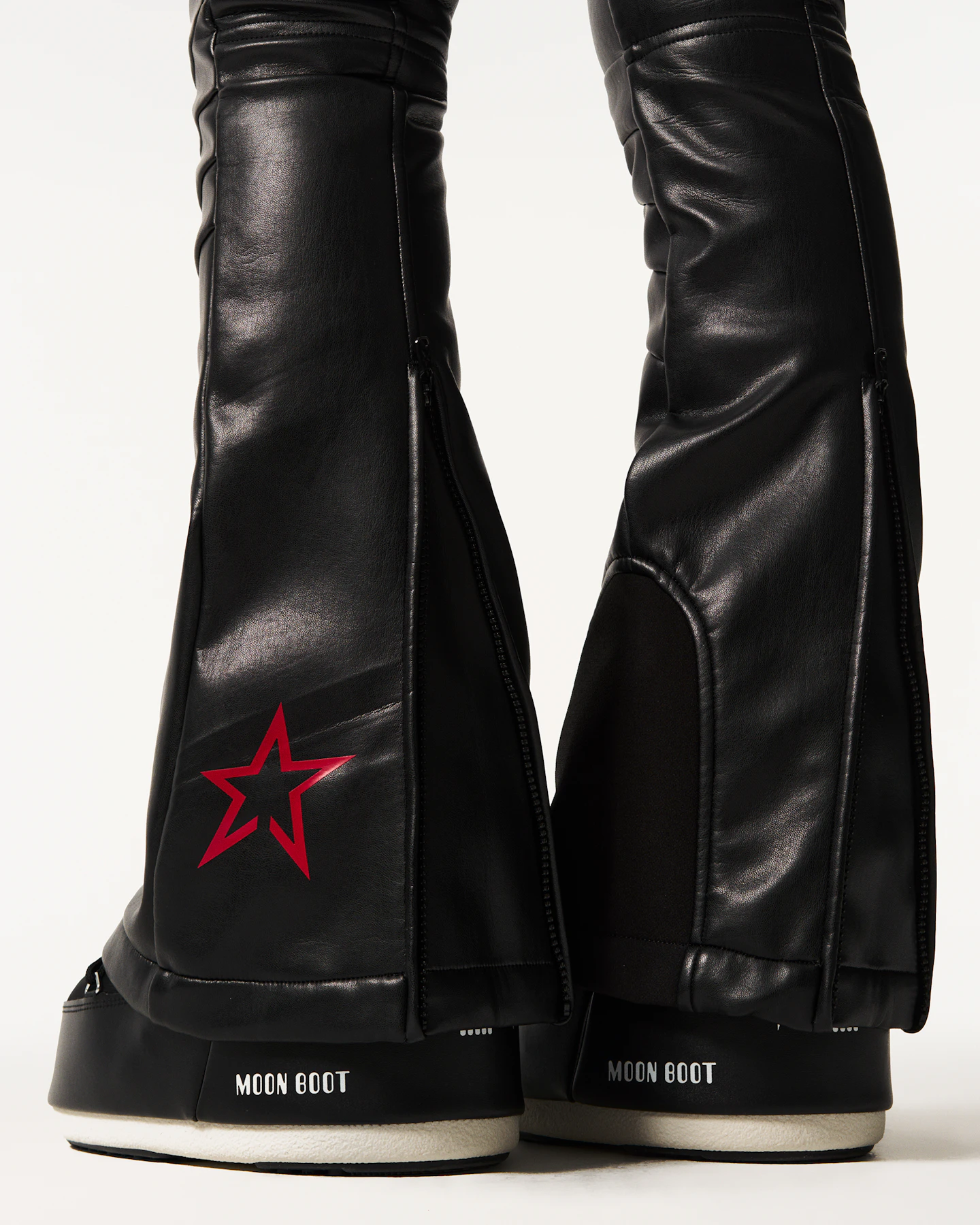 Vegan Leather High-Waist Aurora Flare Ski Pant 4