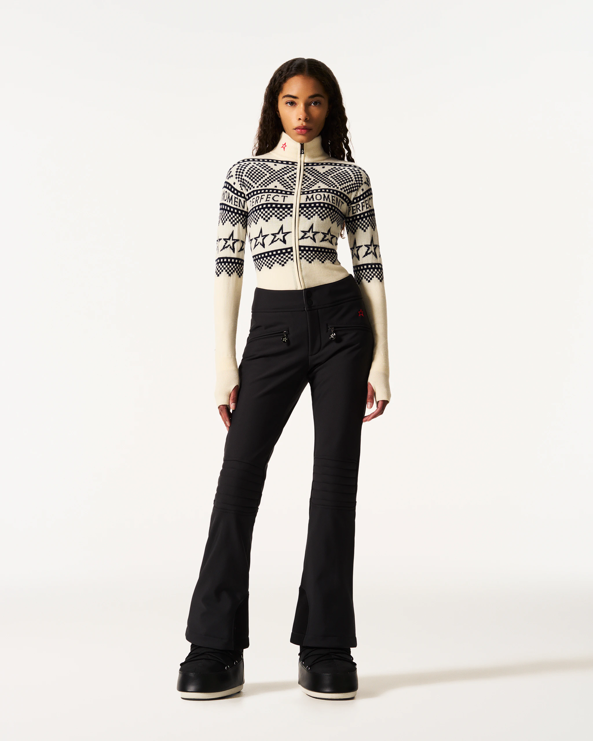 Pantalon De Ski Perfect Moment Star - Vert Et Noir, Taille M, Femme (créateur, Slim)