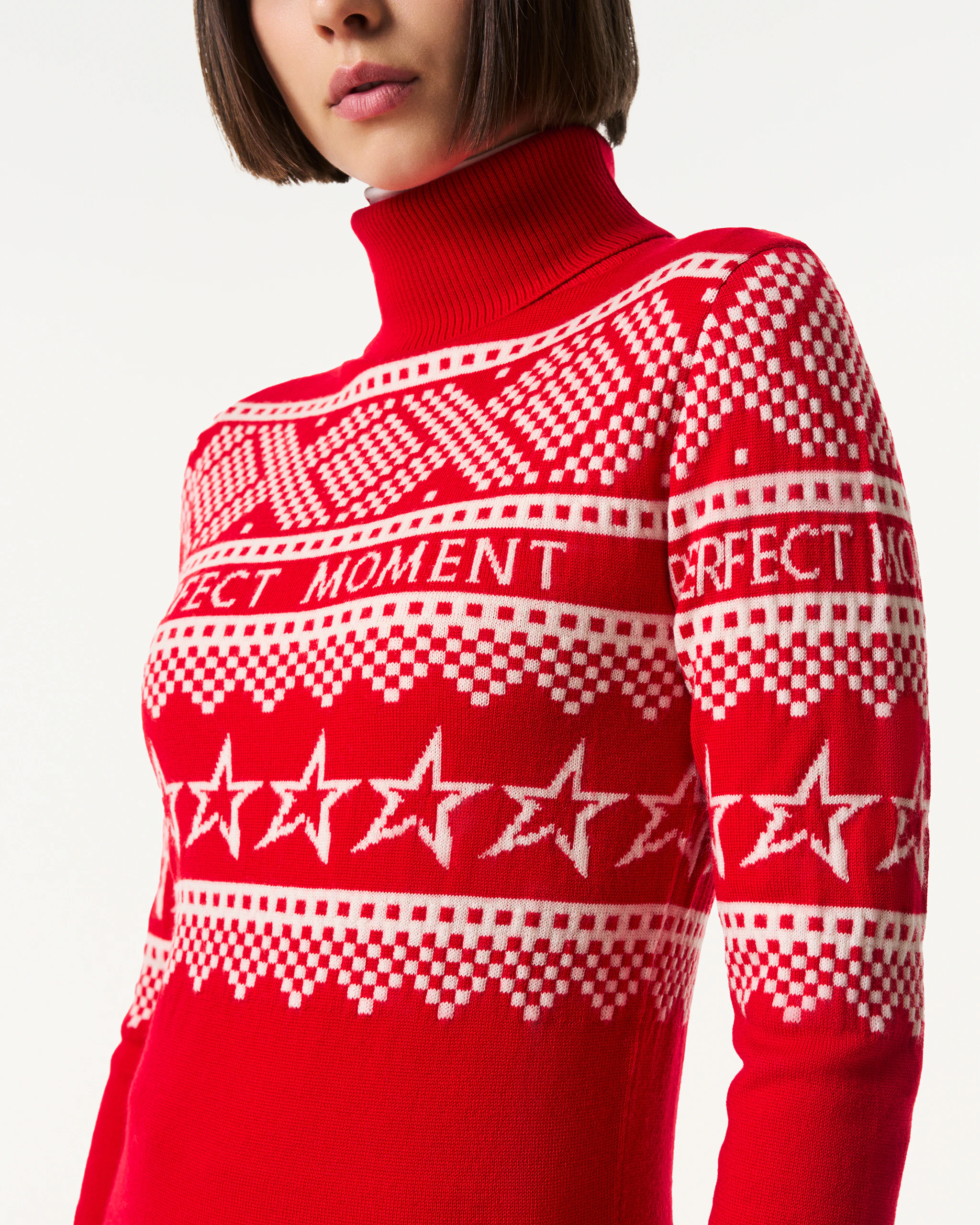 Intarsia-Knit Merino Wool Turtleneck | Perfect Moment