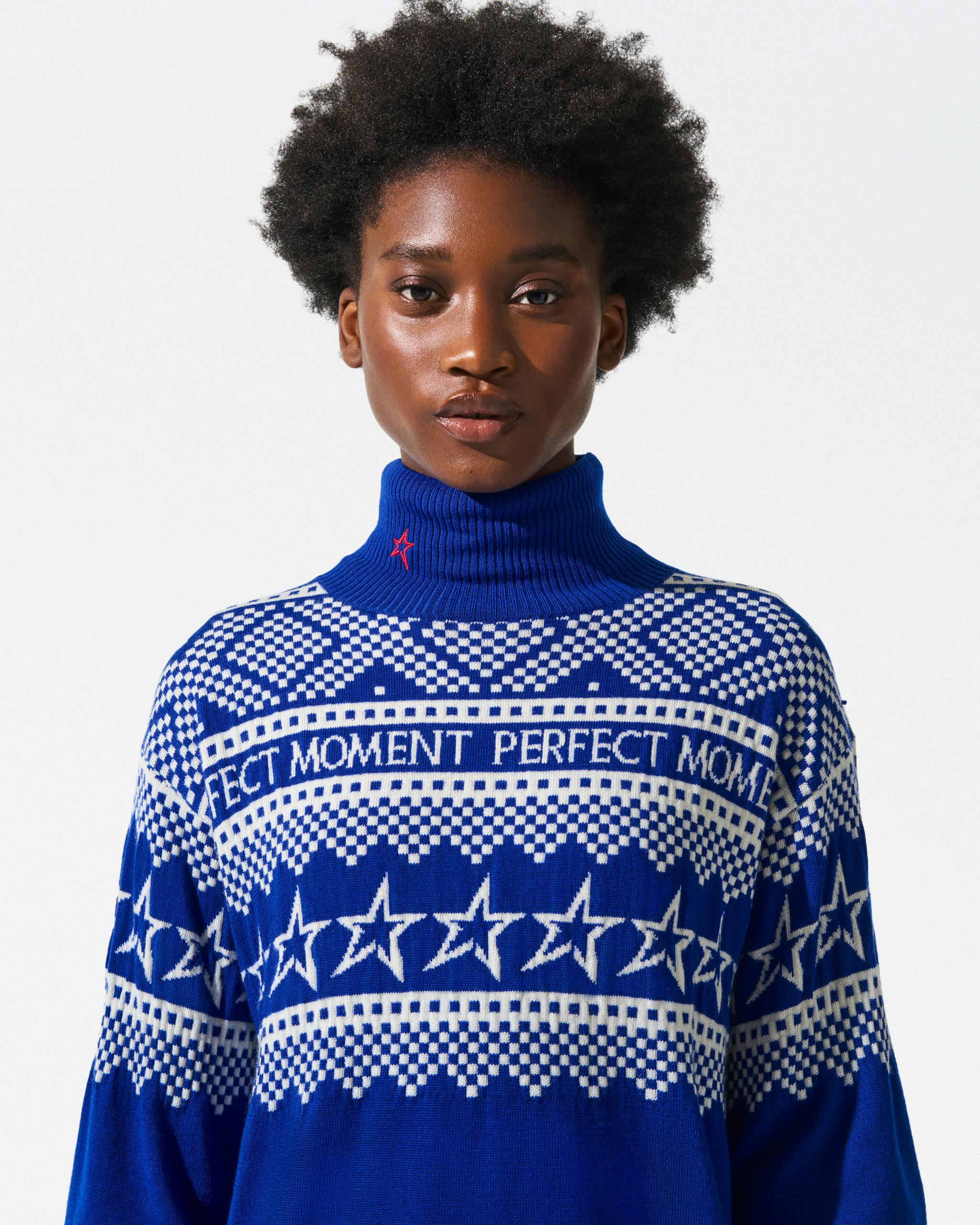Intarsia-Knit Merino Wool Turtleneck | Perfect Moment