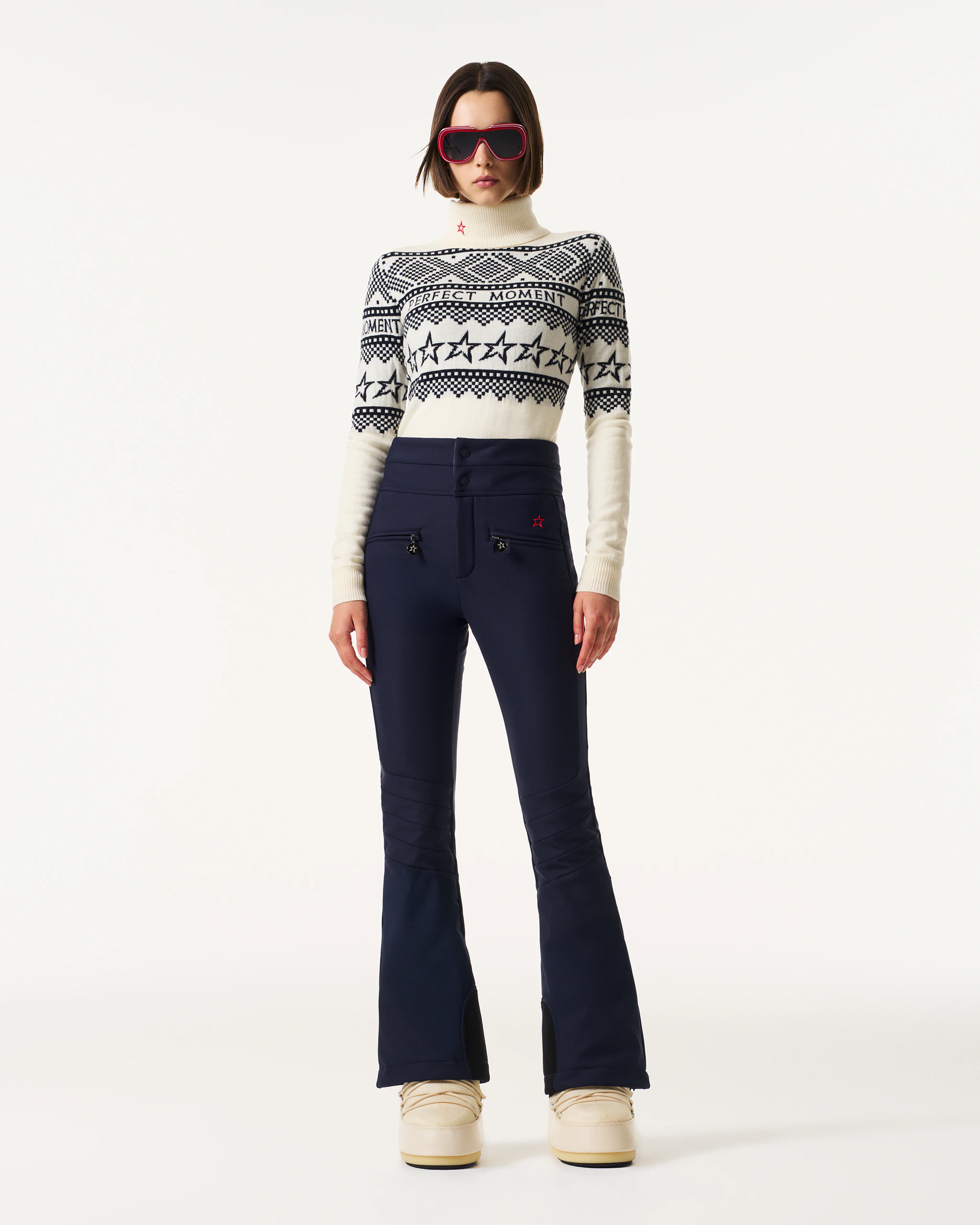 Intarsia-Knit Merino Wool Turtleneck | Perfect Moment