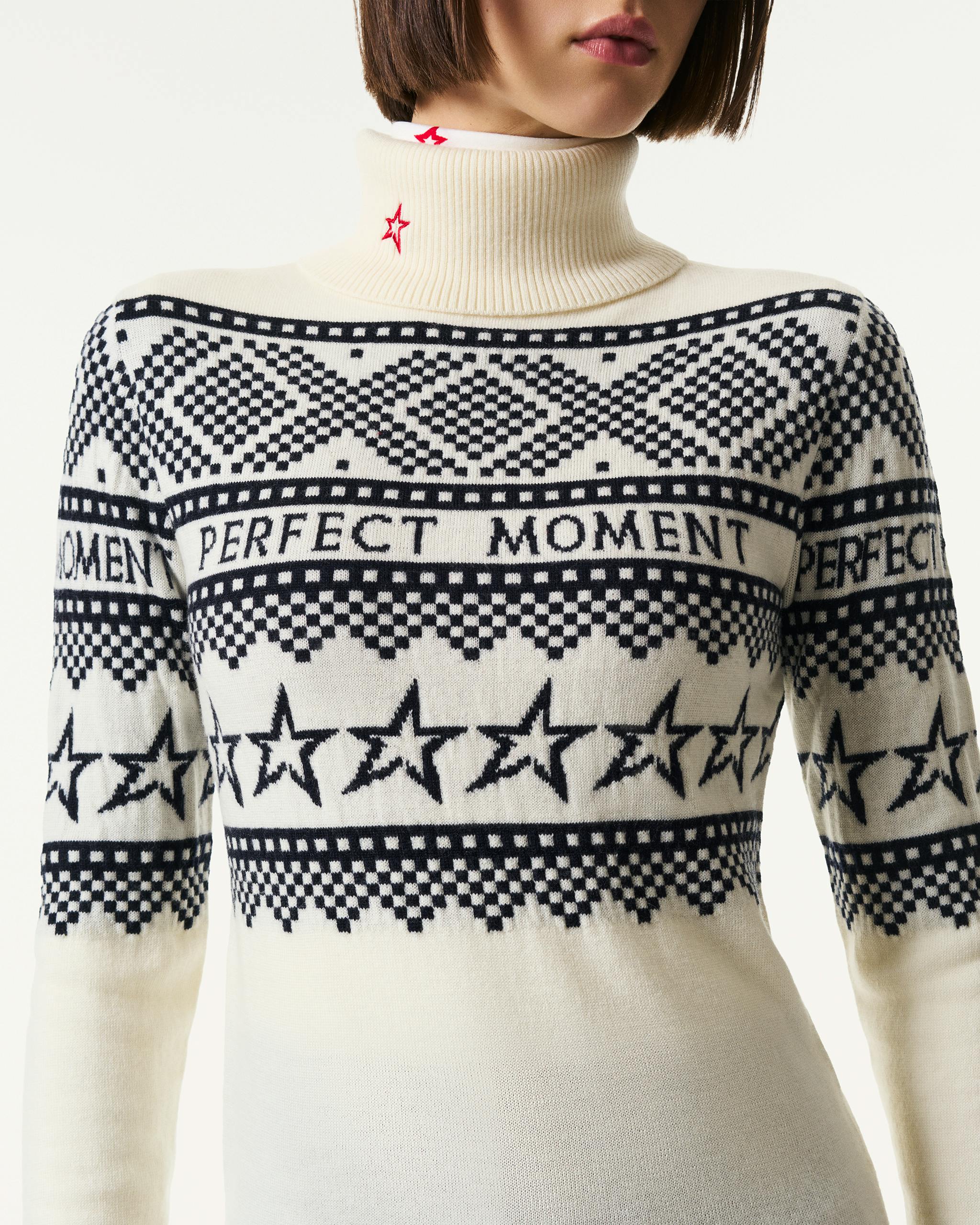 Intarsia-Knit Merino Wool Turtleneck | Perfect Moment