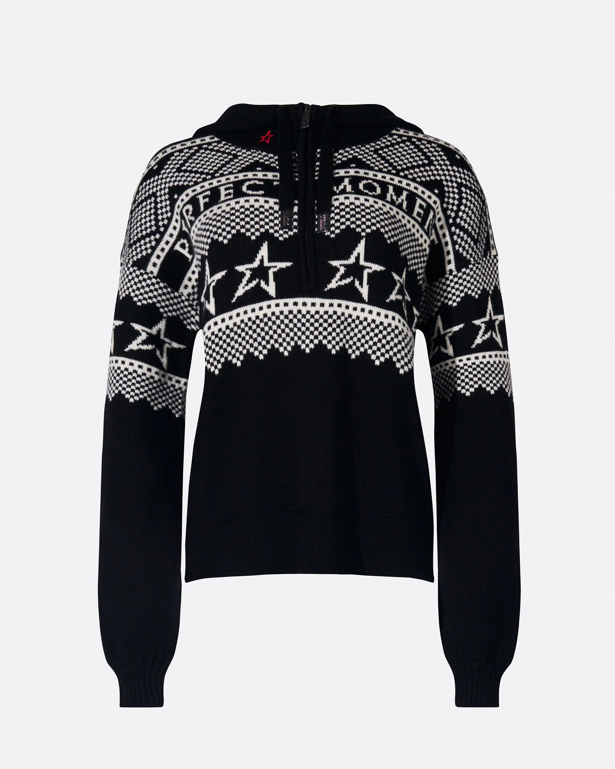 Intarsia-Knit Merino Wool Hoodie 0