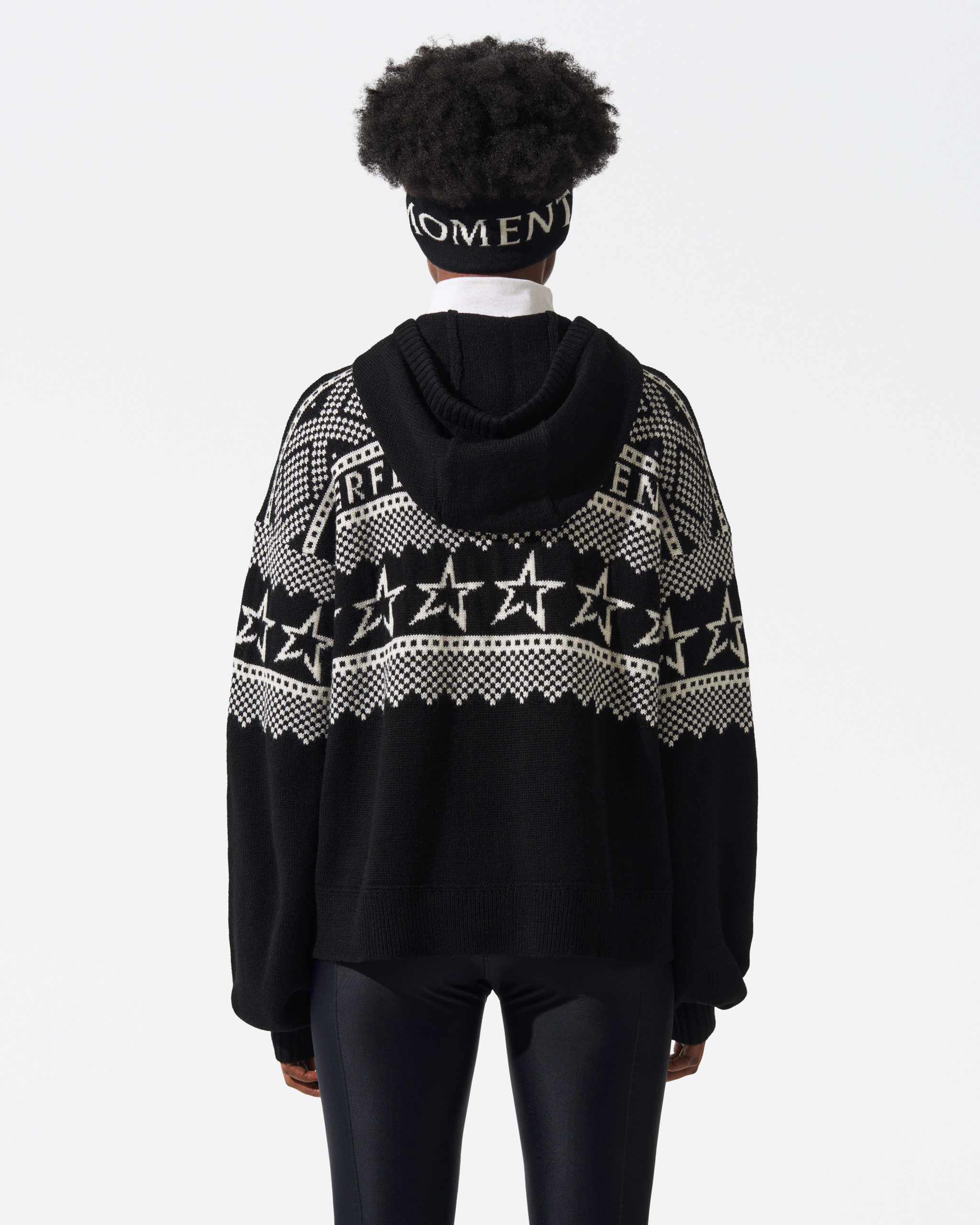 ★COOR★ Wool Blend Buckle Yarn Hooded Sweater (Black) 2d1d7fdd-da24-453f-978f-
