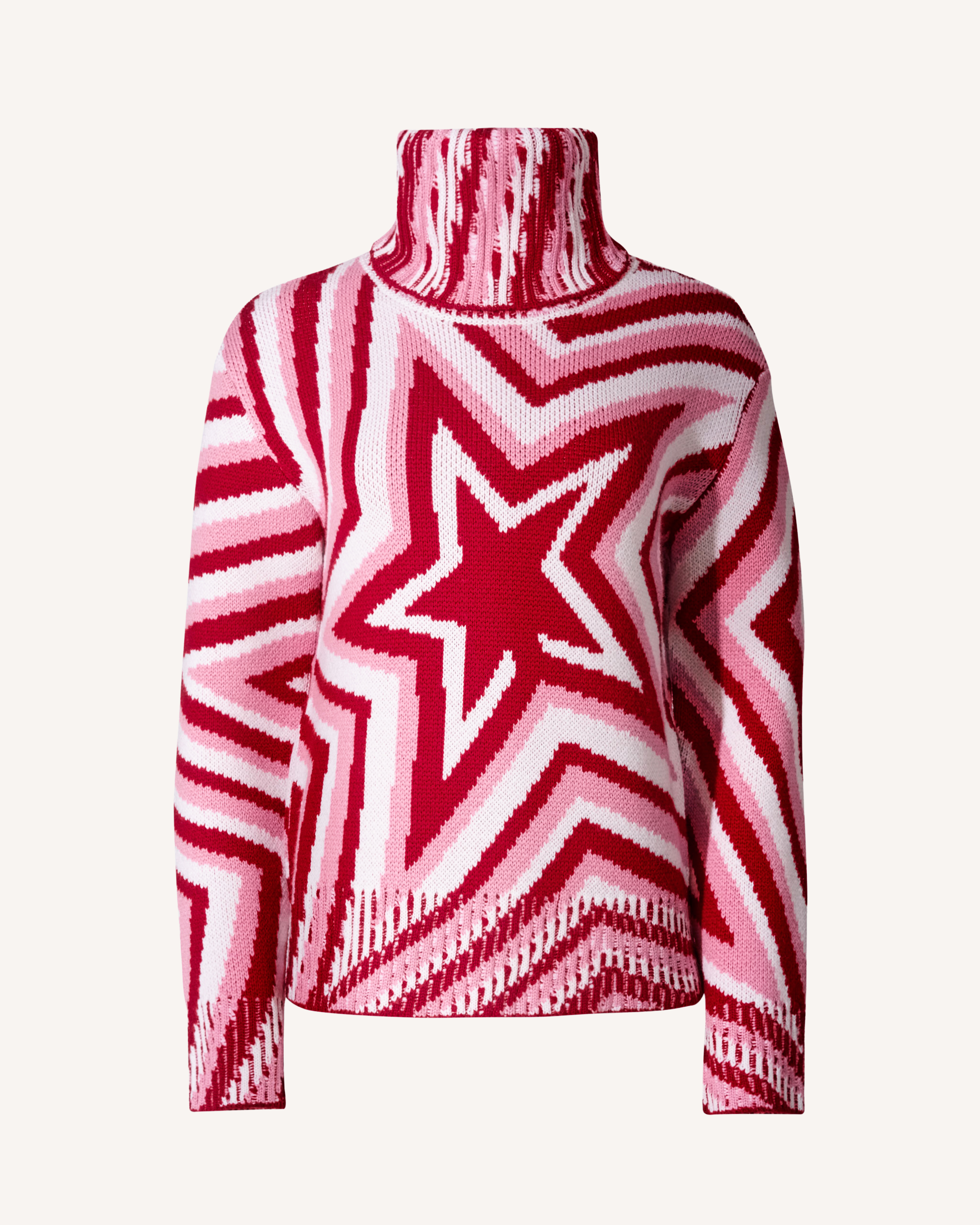 Perfect Moment Mia Merino Wool Turtleneck Sweater Xl In Multi