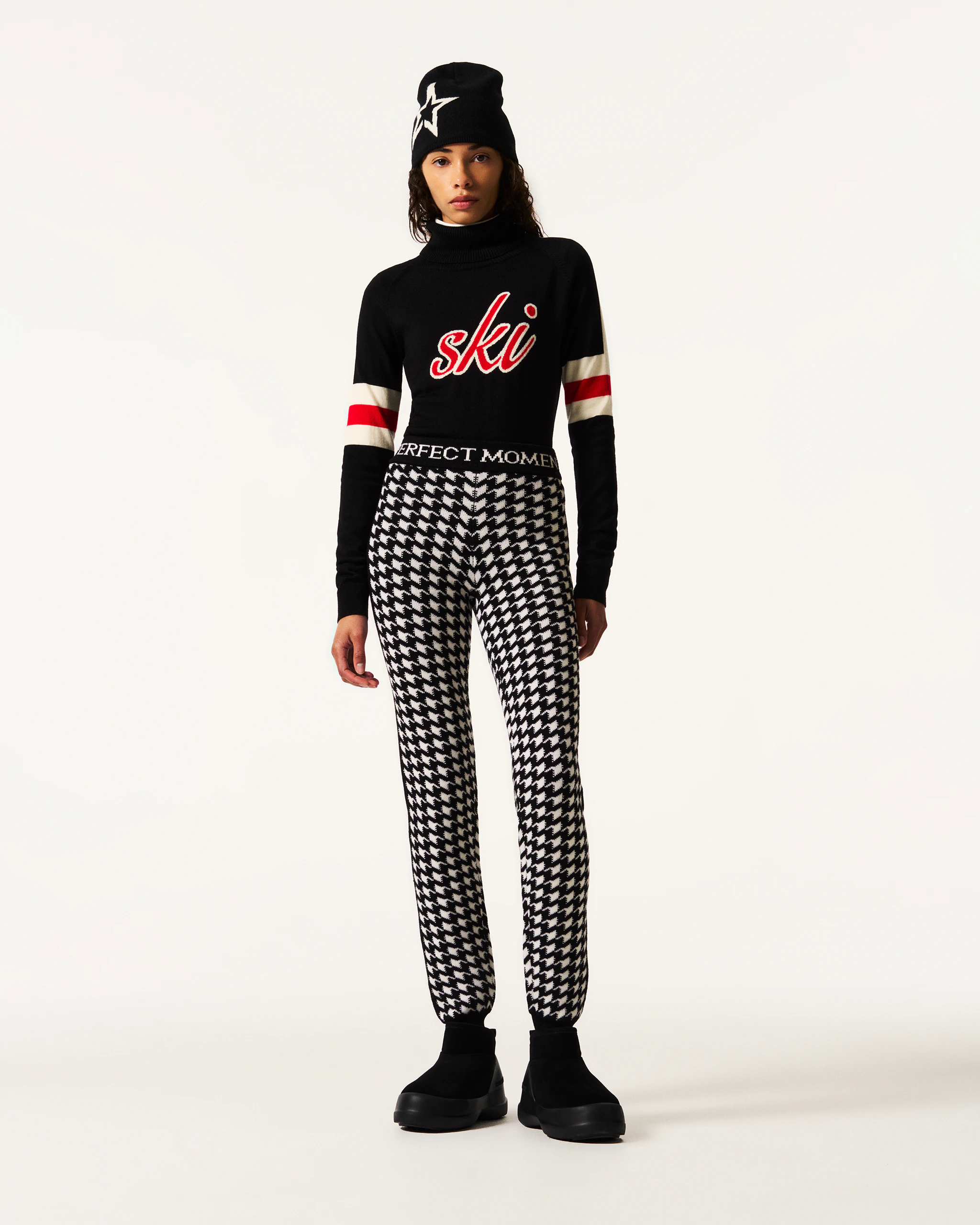 Houndstooth Merino Wool Legging 1