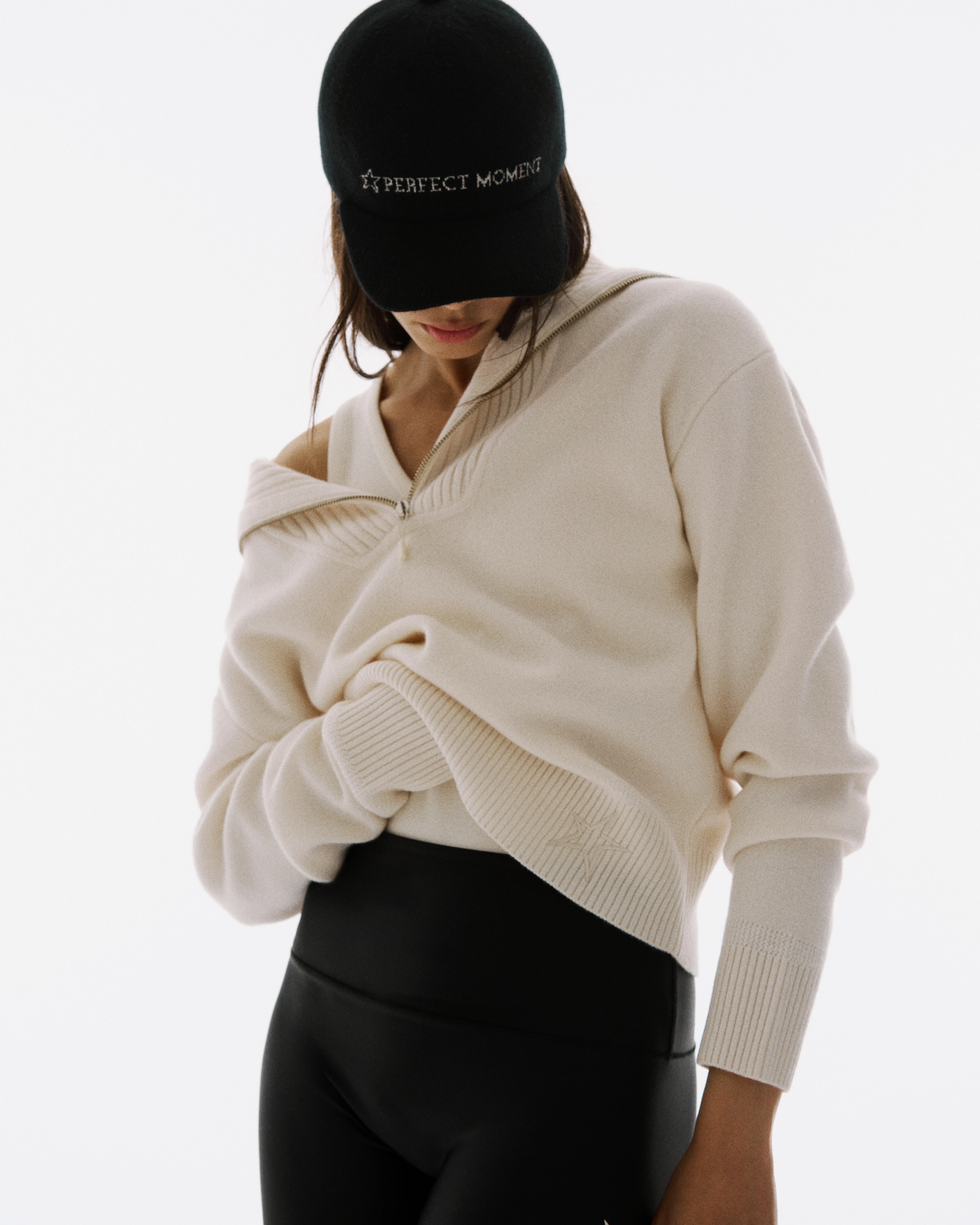 Half Zip Wool & Cashmere Top 1