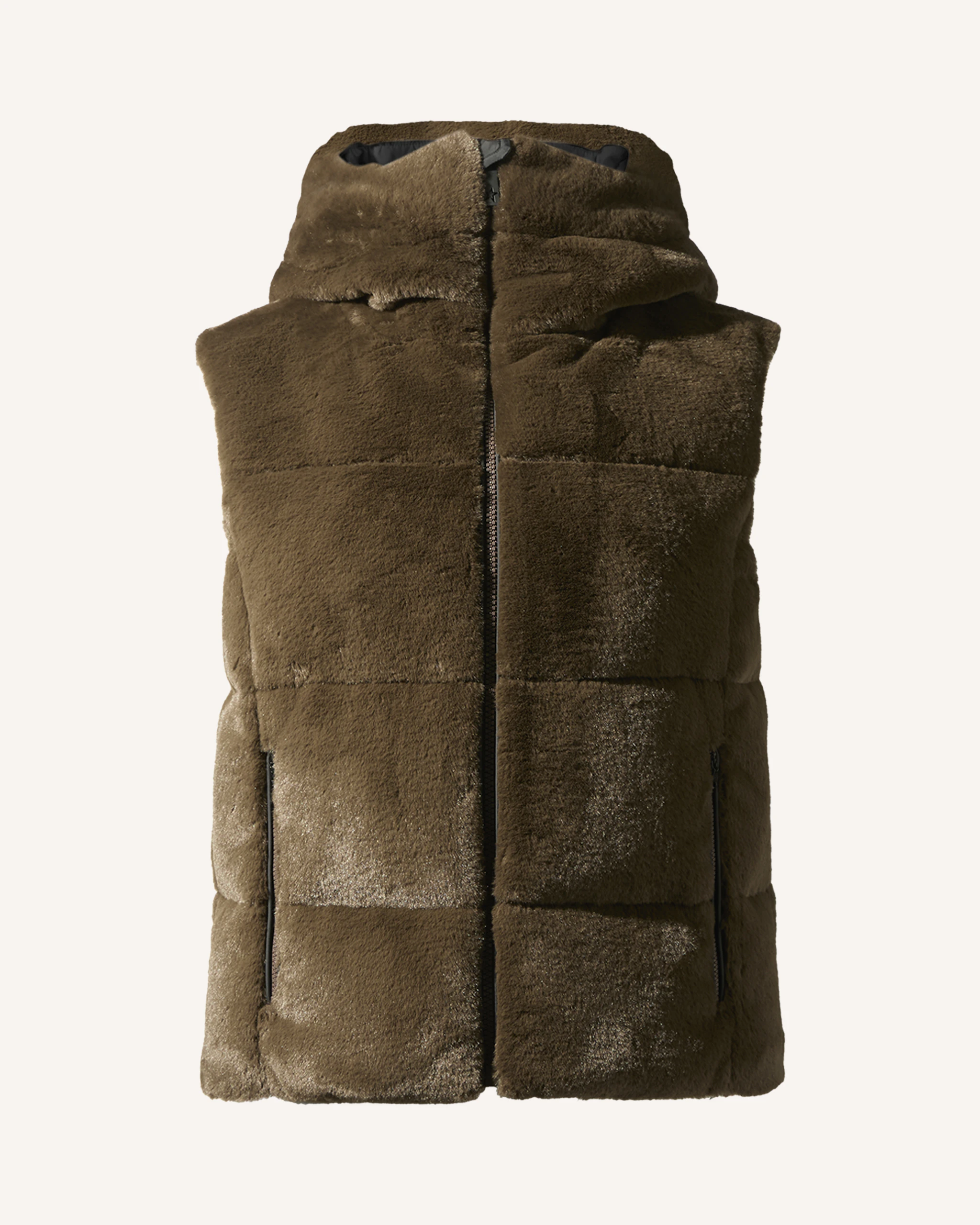 Celia Faux Fur Down Gilet 0