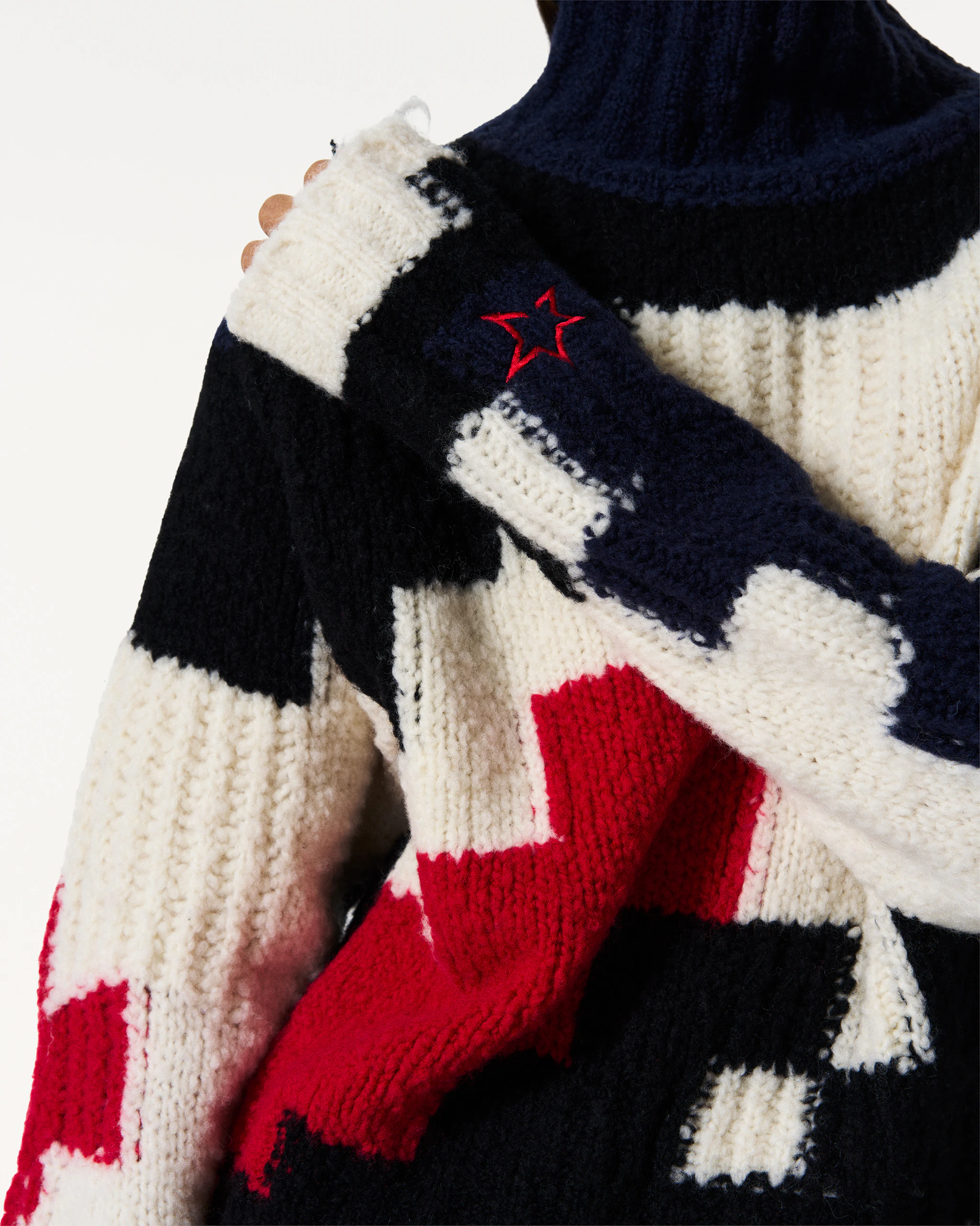 Chunky Wool Cropped Sweater 4