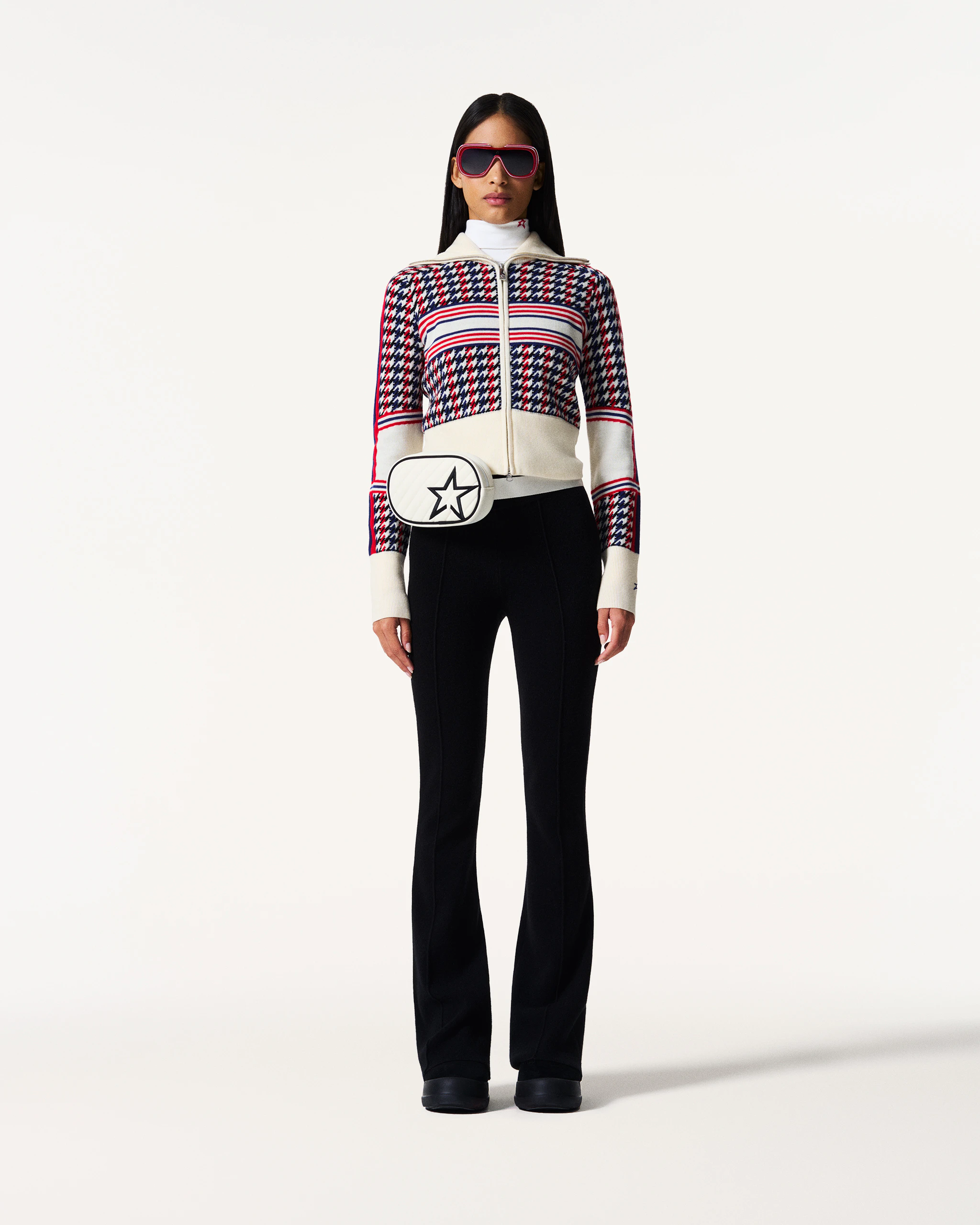 Merino Wool Houndstooth Cardigan 1 Merino Wool Houndstooth Cardigan