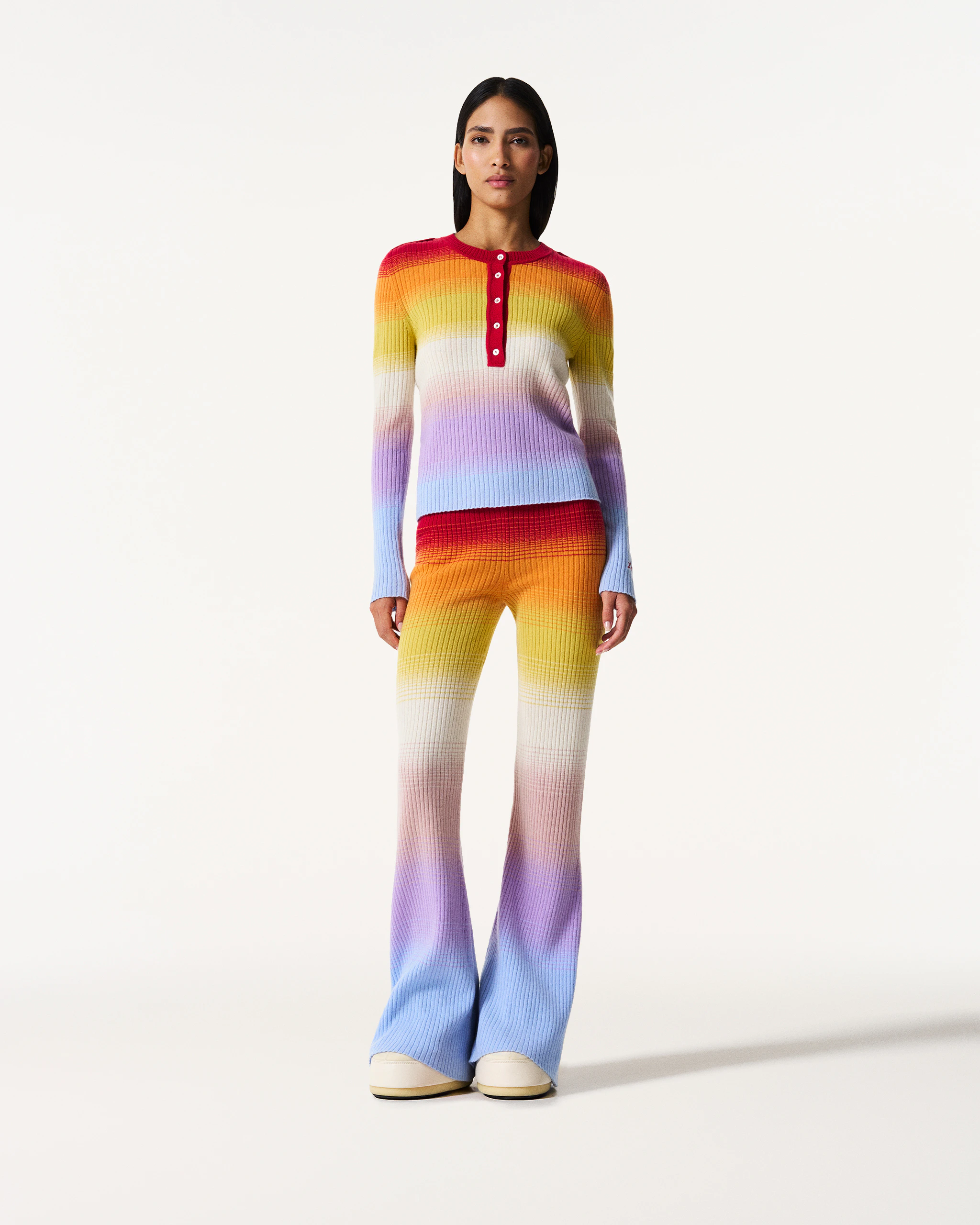 Wool & Cashmere Rainbow Knit Top 1 Wool & Cashmere Rainbow Knit Top