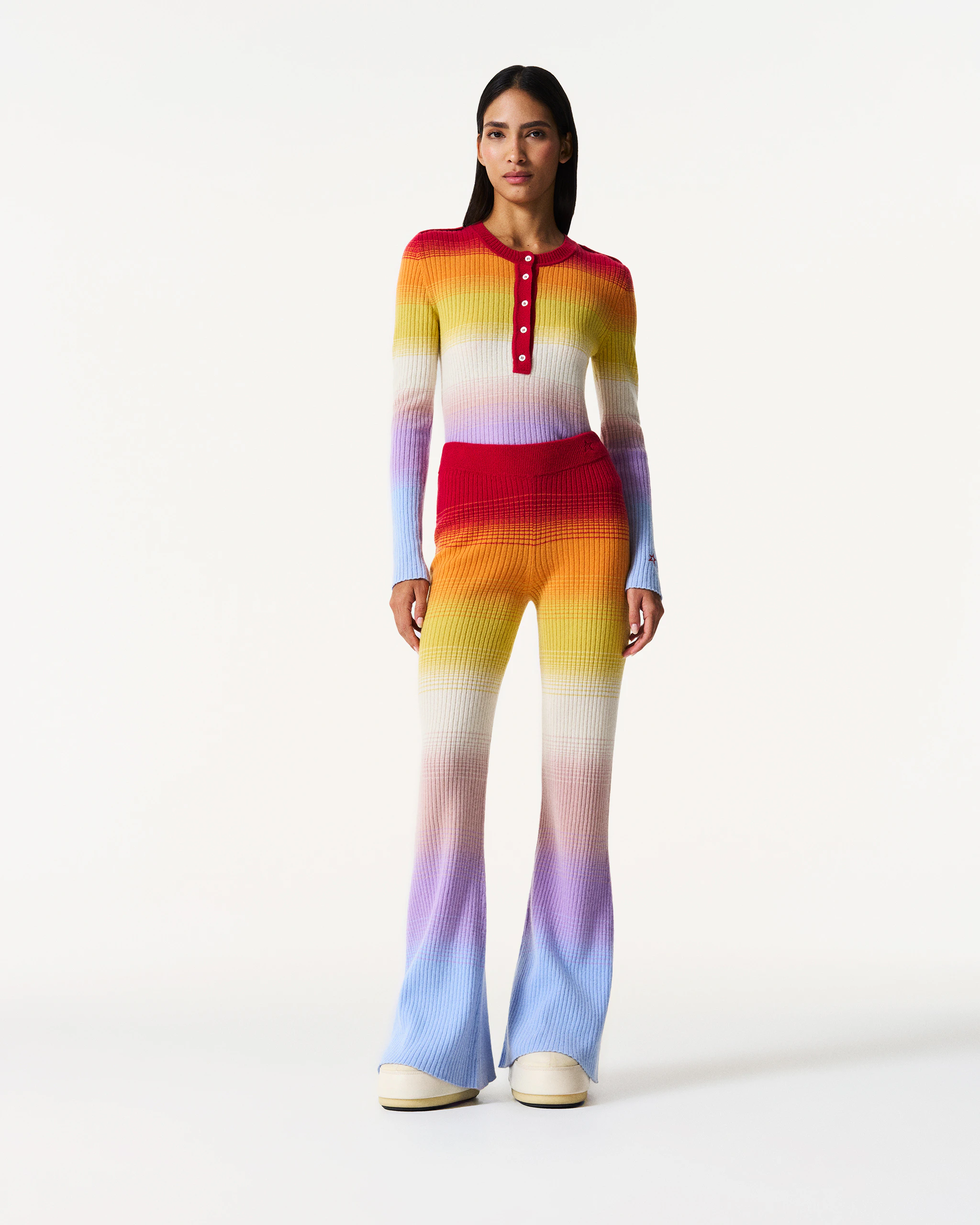 Wool & Cashmere Rainbow Knit Pant 1 Wool & Cashmere Rainbow Knit Pant