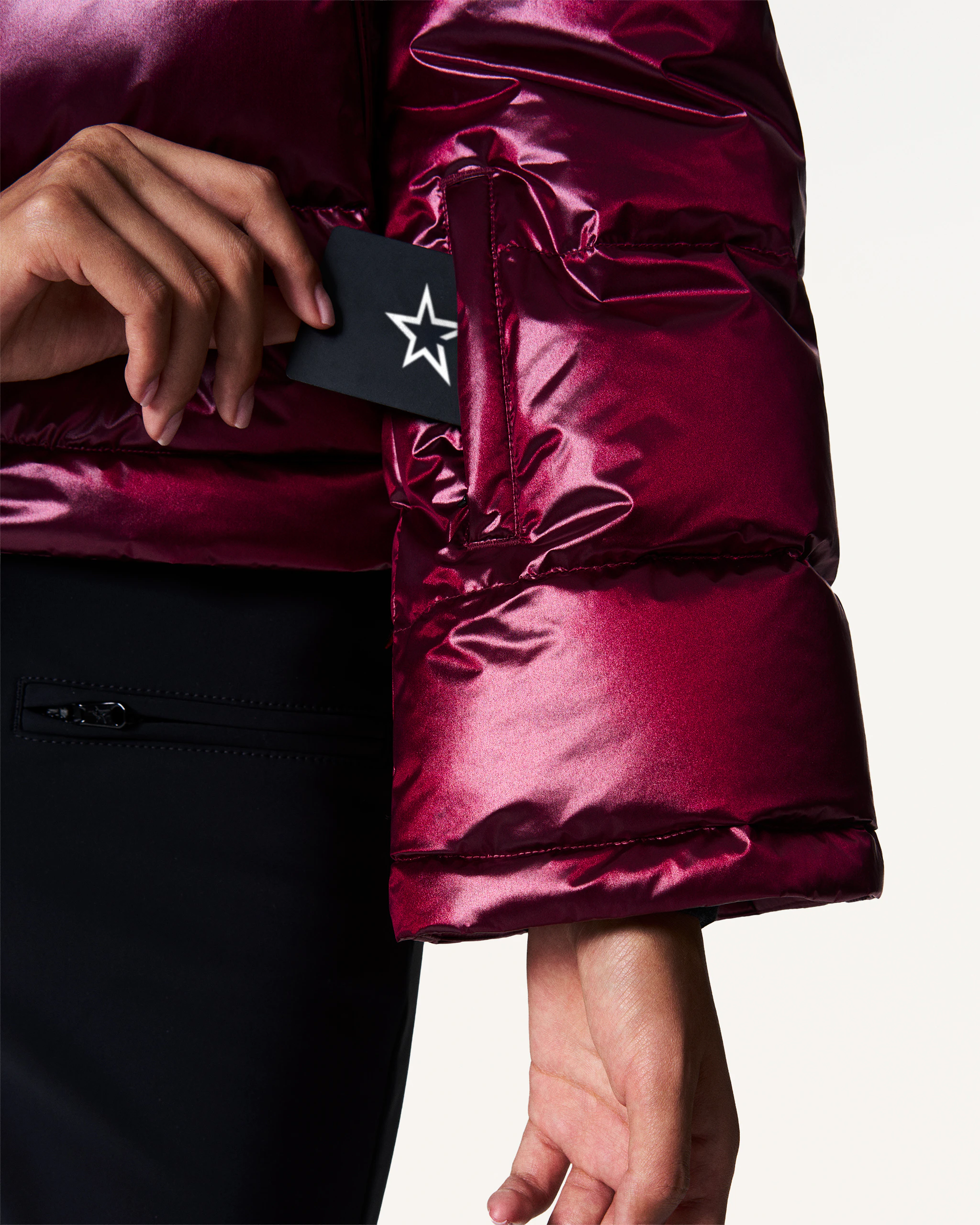 Metallic Polar Flare Down Jacket 4