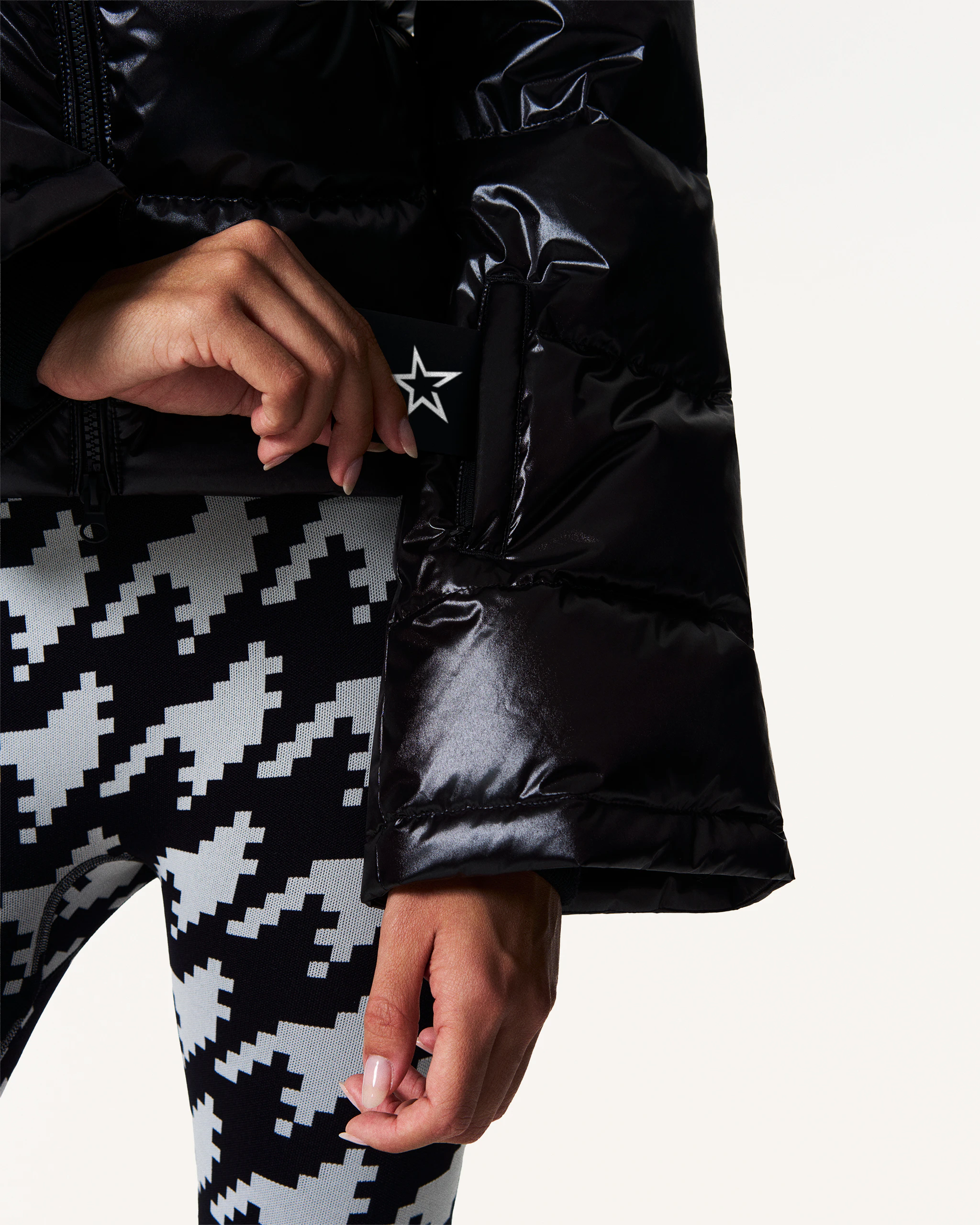 Metallic Polar Flare Down Jacket 7